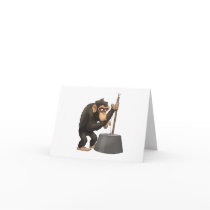 Washtub-Bass-Playin’ Chimp Note Card