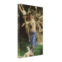 Wasp's Nest by Bouguereau, Victorian Angel Art Stretched Canvas Prints