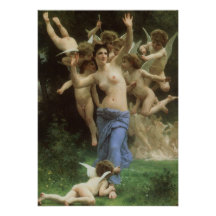 Wasp's Nest by Bouguereau, Victorian Angel Art Custom Invitations