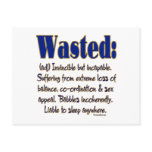 Wasted Definition postcards