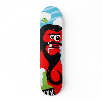 Wasted Pirate Custom Skate Board by zazzleskateboards