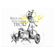 Watch Out, Here Comes Thor! Post Cards