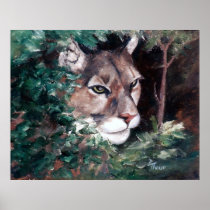 Watching Cougar Print