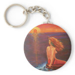 Watching The Sunset - Mermaid Art KeyChain
