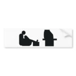 watching tv bumper stickers