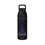 Water Bottle Black with Purple