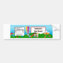 Water Bottle Label Candy Land Ice Cream Lollipop Bumper Stickers
