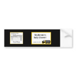 Water Bottle Label Construction Black and Yellow bumper stickers
