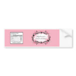 Water Bottle Label Girly Butterfly Zebra Print bumper stickers