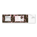 Water Bottle Label Girly Girl Pink Punk Rock Skull bumper stickers