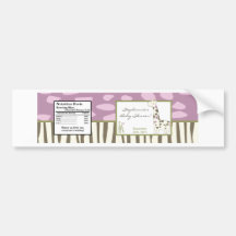 Water Bottle Label Jacana Girl Jungle Zoo Bumper Sticker
