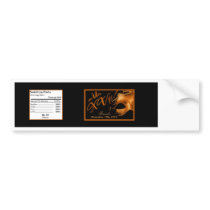 Water Bottle Label Mis XV Orange Black