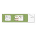 Water Bottle Label Safari Jungle Monkey Green bumper stickers
