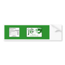Water Bottle Label Sweet 16 Green Party