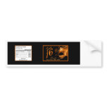 Water Bottle Label Sweet 16 Orange Black bumper stickers
