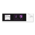 Water Bottle Label Sweet 16 Purple Lilac Black bumper stickers