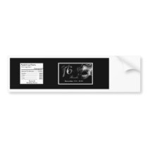 Water Bottle Label Sweet 16 Silver Black