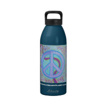 WATER BOTTLE PEACE SIGN