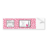 Water Bottle Pink Poodle Paris Eiffel Tower bumper stickers