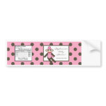 Water Bottle Pink Sock Monkey bumper stickers
