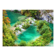 Water Cascade and Lakes Personalized Announcement