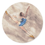 water colour ballarina stickers