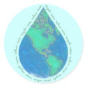 Water Drop Earth Stickers