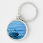 Water Droplets Splash Abstract Background Key Chain