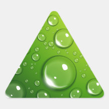 Water drops on green sticker