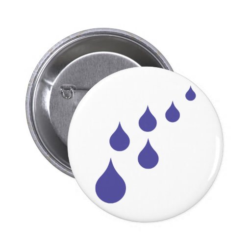 water drops pinback buttons