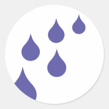 water drops round stickers