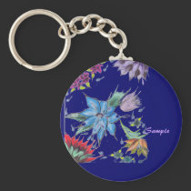 Water Flowers Customised Keychain