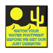WATER FOOTPRINT REFRIGERATOR MAGNETS