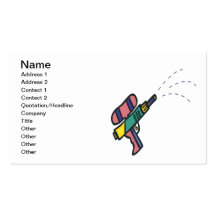 Water Gun Business Card Template