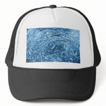 Water is swirling patterns in Blue Cap Hat