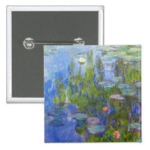 Water Lilies, 1915 Claude Monet cool, old, master, Button