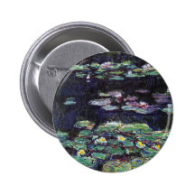 Water Lilies by Claude Monet Button