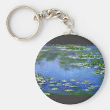Water Lilies by Claude Monet Keychain