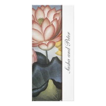 Water Lilly Floral Wedding Invitation