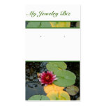 Water Lily Earring Cards Business Card