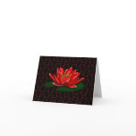 Water Lily in Red Note Card
