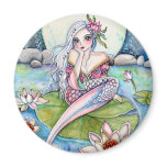 Water Lily Mermaid - Magnet