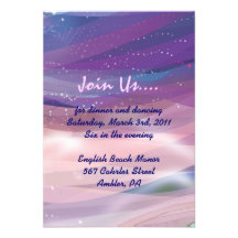 Water Lily Pond Bat Mitzvah Reception Party card Invites