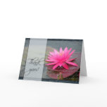 Water lily thank you card