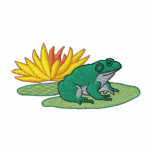 Water Lily with frog embroidered shirts
