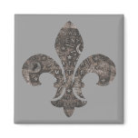 Water Metre Lid Fleur De Lis, magnets