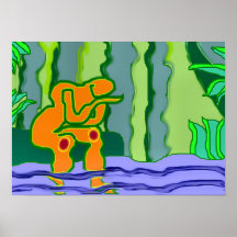 water nude- canvas poster