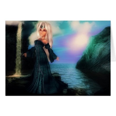 Water of Poems Greeting Card by SophiaDeer