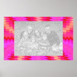 water pink abstract photo frame poster