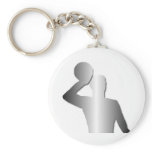 Water polo player silouette keychains